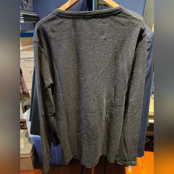 Hugo Boss Men's Cotton Waffle Henley Long Sleeve Shirt Size Int XXL - Picture 2 of 8